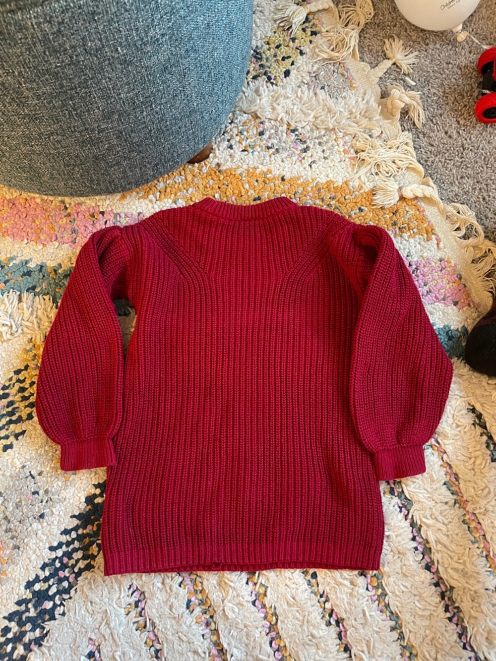 GAP Red Ribbed Knit Sweater - Picture 3 of 3